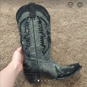 Grey and black sequin corrals